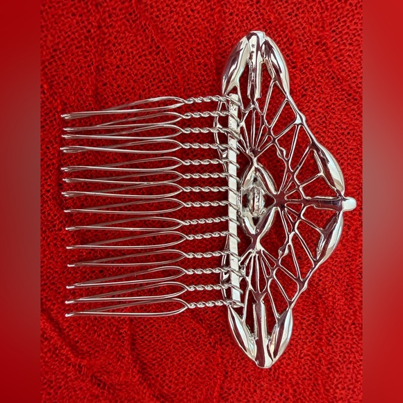 Givenchy Silver and Crystal Hair Comb - Picture 4 of 4